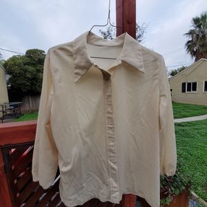 Vintage Polyester button up long sleeve men's shirt. No brand or tags.